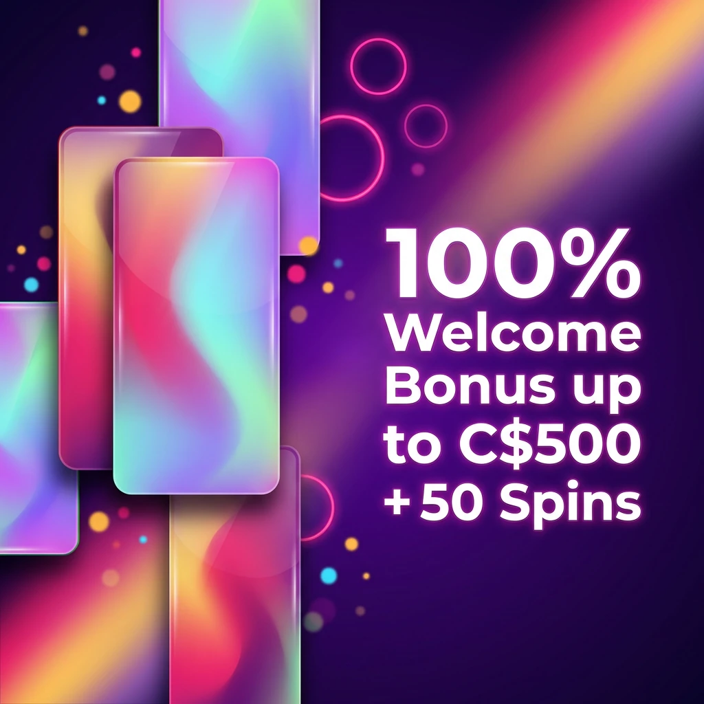100% Welcome Bonus up to C$500 + 50 Spins